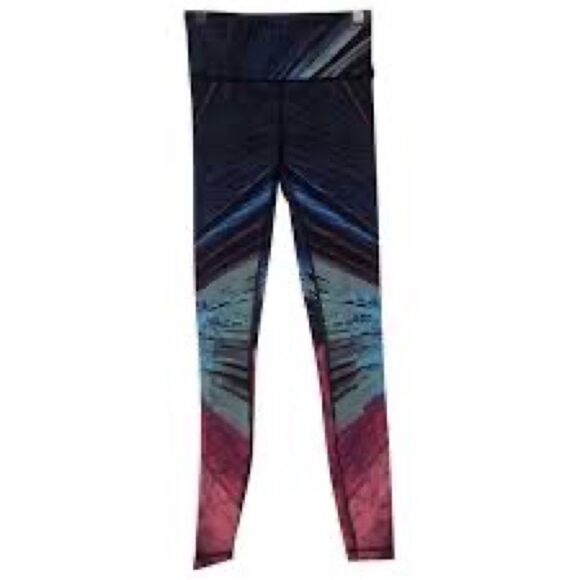 Lululemon Rare Speed Wunder Electrobeam Pattern Nulux Leggings C34 - Picture 5 of 13